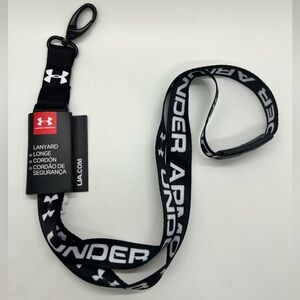 Under Armour NWT Black and White Logo Lanyard